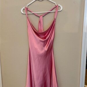 Altar'd State Pink Satin Dress